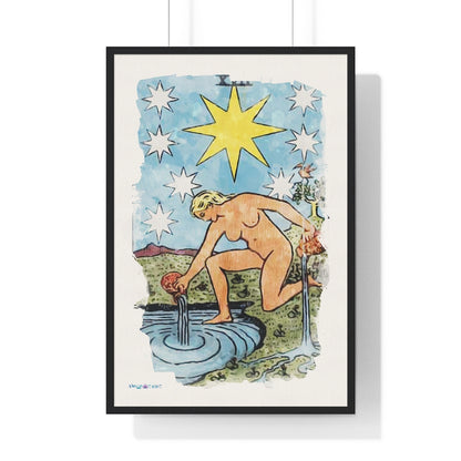 Watercolor of The Star Tarot Card Framed Poster | Apollo Tarot