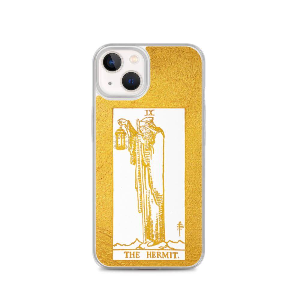 The Hermit -  Tarot Card iPhone Case (Golden / White) - Image #20
