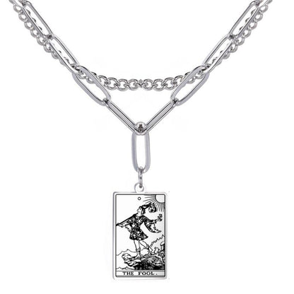 Tarot Necklace | Petit Major Arcana Pendant | Double Layer Chain | Apollo Tarot