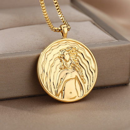 Greek Mythology Necklaces | Antique Coin Pendants Of Artemis, Aphrodite, Athena & Hecate | Pagan Worship Jewelry | Apollo Tarot Shop