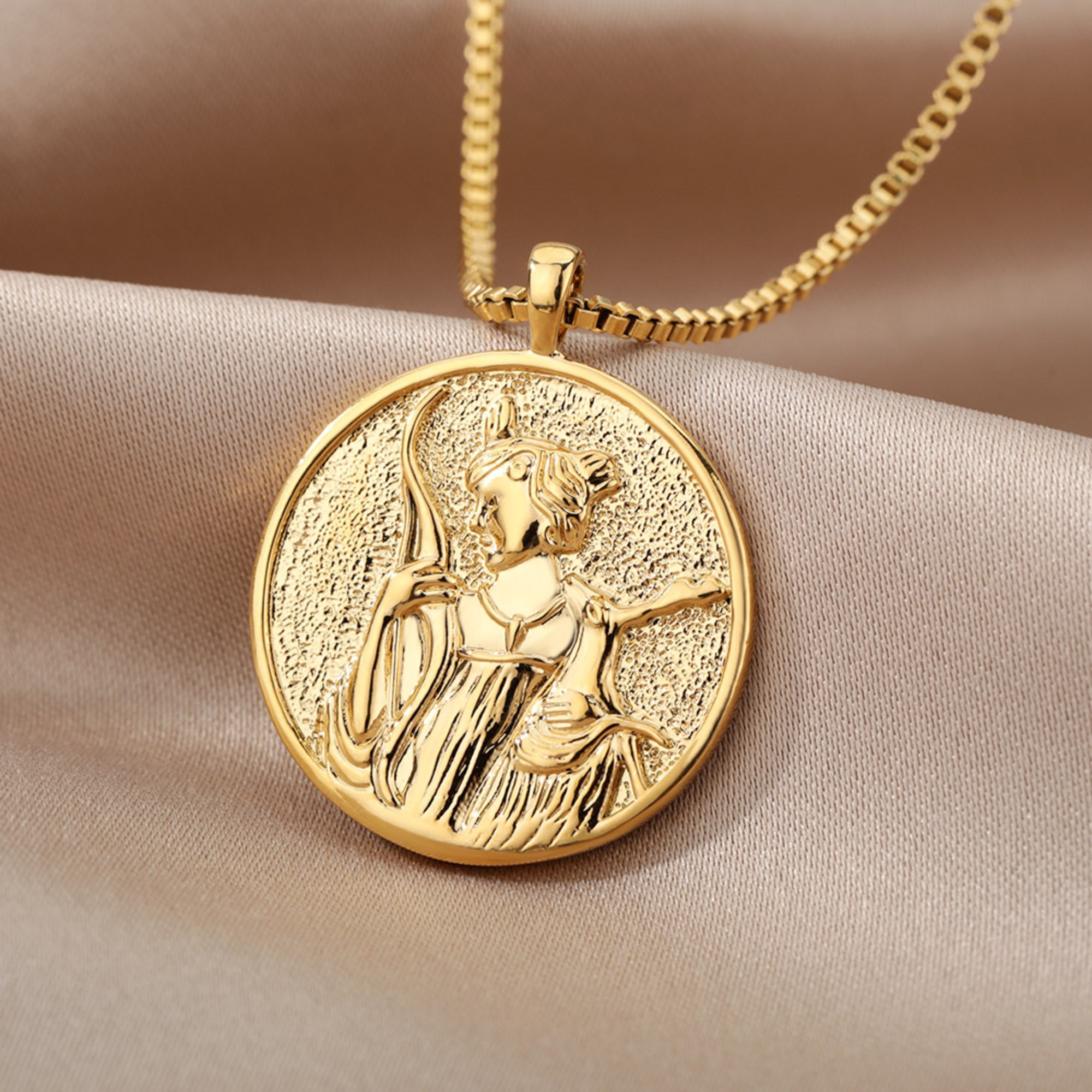 Greek Mythology Necklaces | Antique Coin Pendants Of Artemis, Aphrodite, Athena & Hecate | Pagan Worship Jewelry | Apollo Tarot Shop