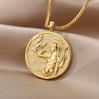 Greek Mythology Necklaces | Antique Coin Pendants Of Artemis, Aphrodite, Athena & Hecate | Pagan Worship Jewelry | Apollo Tarot Shop