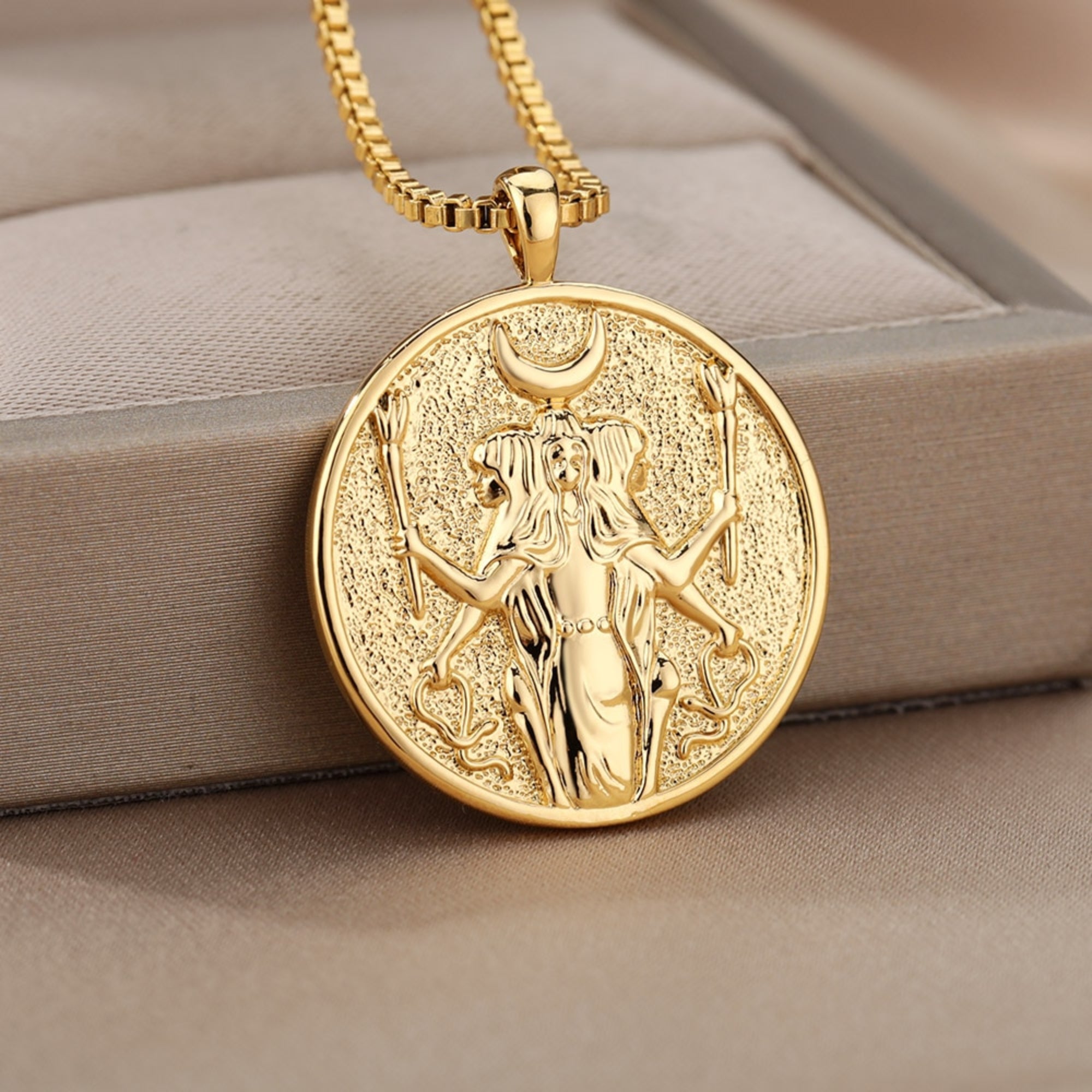 Greek Mythology Necklaces | Antique Coin Pendants Of Artemis, Aphrodite, Athena & Hecate | Pagan Worship Jewelry | Apollo Tarot Shop