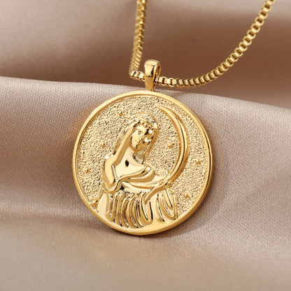 Greek Mythology Necklaces | Antique Coin Pendants Of Artemis, Aphrodite, Athena & Hecate | Pagan Worship Jewelry | Apollo Tarot Shop