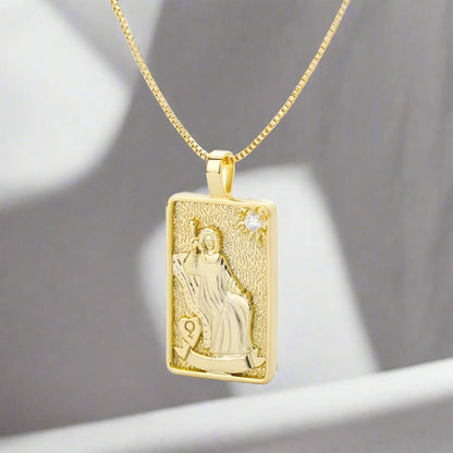 Tarot Necklace | Shiny Tarot Cards Pendant | Apollo Tarot