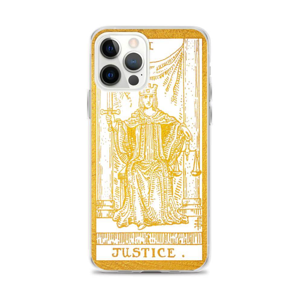 Justice - Tarot Card iPhone Case (Golden / White) - Image #18