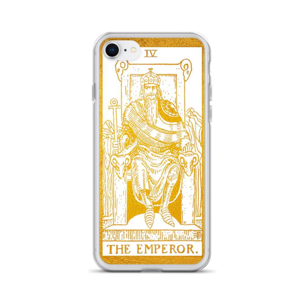 The Emperor -  Tarot Card iPhone Case (Golden / White) - Image #13