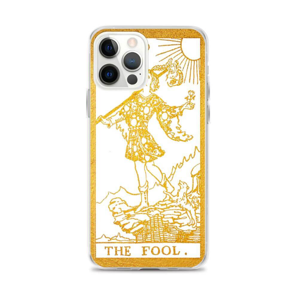 The Fool -  Tarot Card iPhone Case (Golden / White) - Image #19