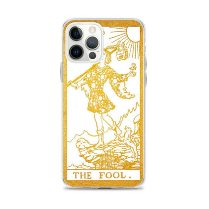 The Fool -  Tarot Card iPhone Case (Golden / White) - Image #19