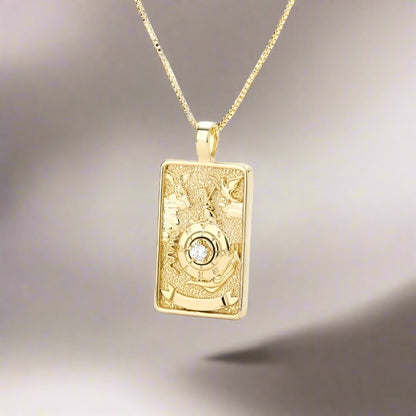 Tarot Necklace | Shiny Tarot Cards Pendant | Apollo Tarot