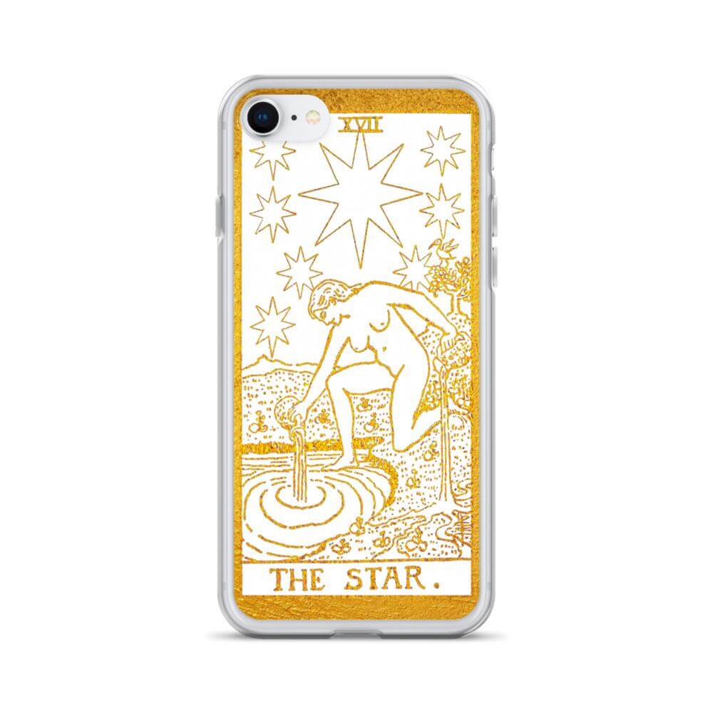The Star -  Tarot Card iPhone Case (Golden / White) - Image #23