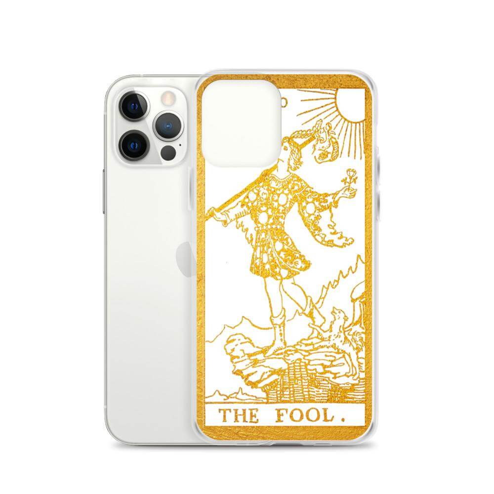 The Fool -  Tarot Card iPhone Case (Golden / White) - Image #18