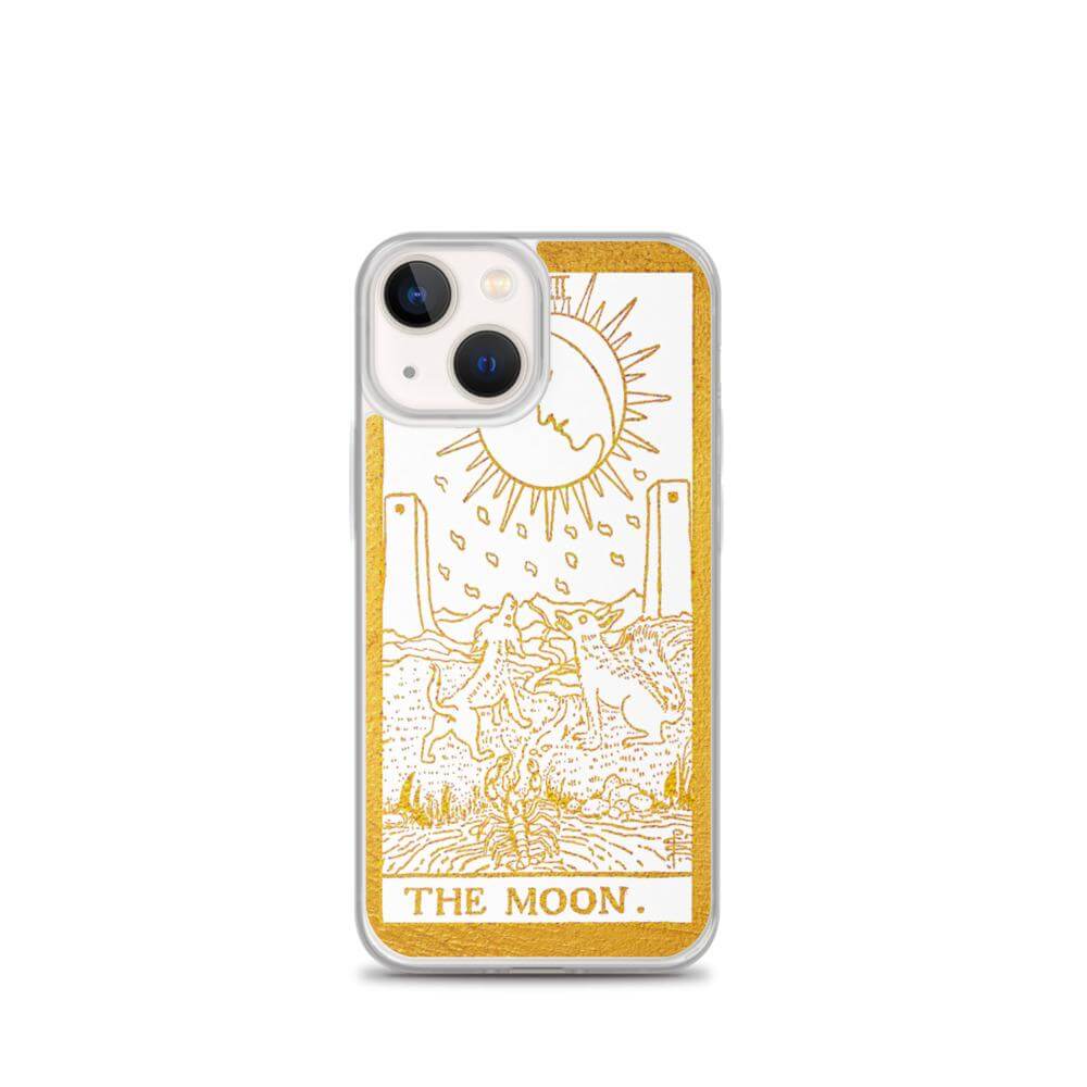The Moon -  Tarot Card iPhone Case (Golden / White) - Image #17