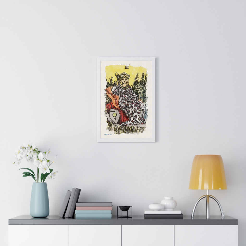 Watercolor Of The Empress Tarot Card | Framed Fine-Art Print | Apollo Tarot
