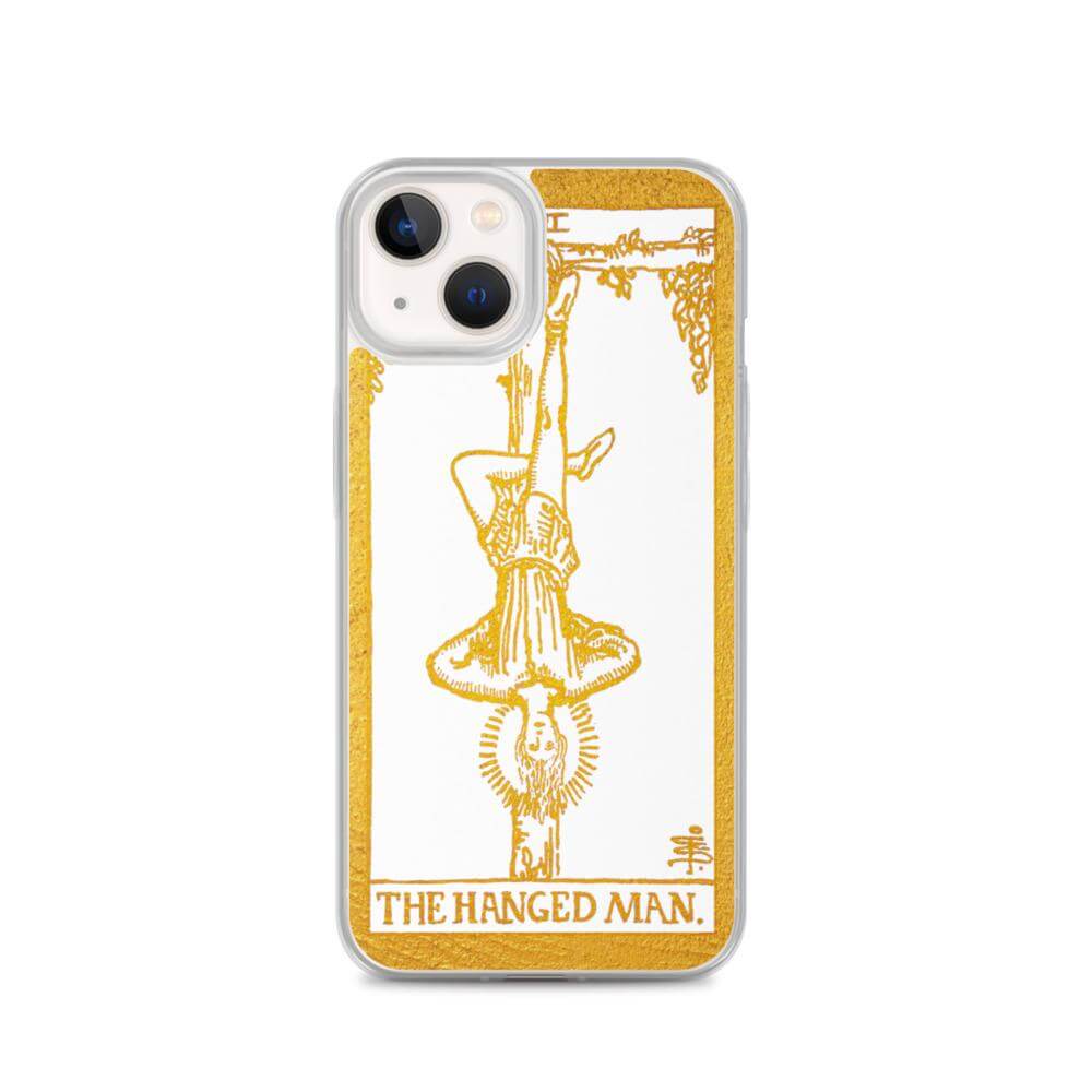 The Hanged Man - Tarot Card iPhone Case (Golden / White) - Image #25