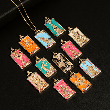 Tarot Necklace | Enamel Major Arcana Card Pendant | Apollo Tarot