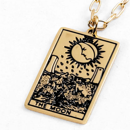 Sun Star Moon Necklaces | Tarot Card Charm Pendant | Statement Jewelry