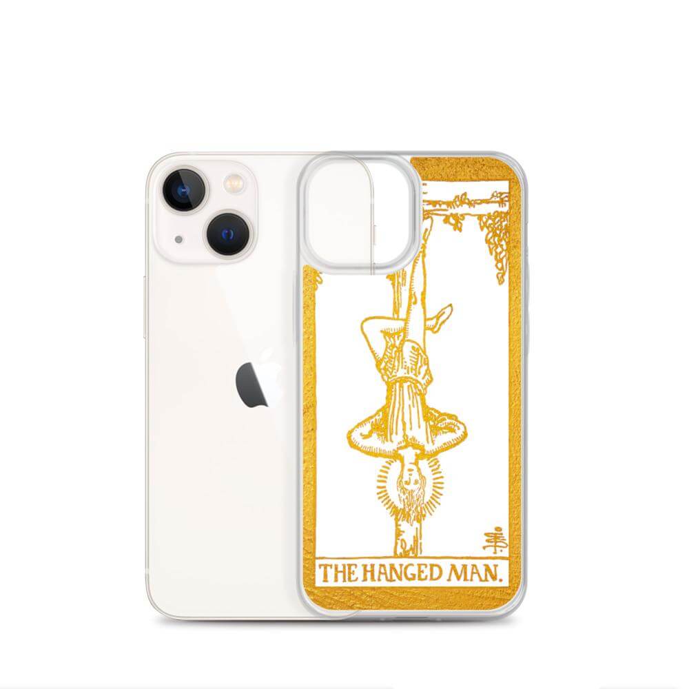 The Hanged Man - Tarot Card iPhone Case (Golden / White) - Image #24