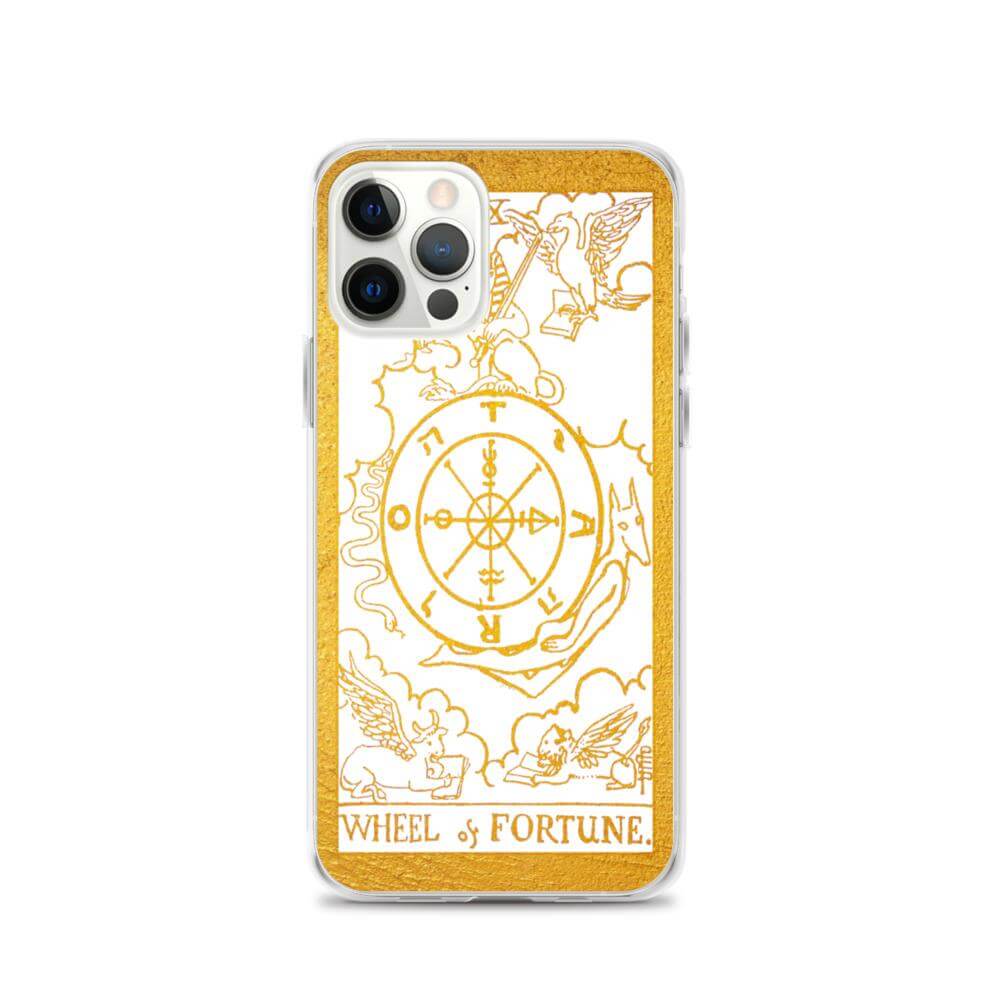 The Wheel of Fortune -  Tarot Card iPhone Case (Golden / White) - Image #17