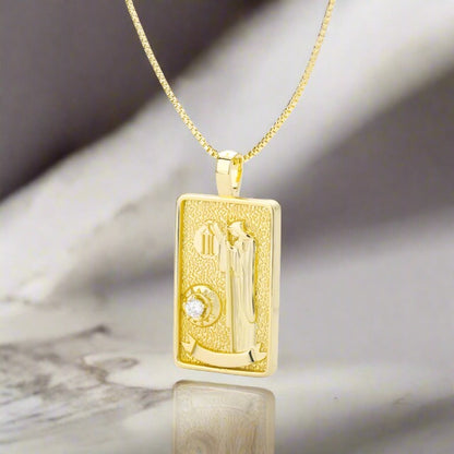 Tarot Necklace | Shiny Tarot Cards Pendant | Apollo Tarot