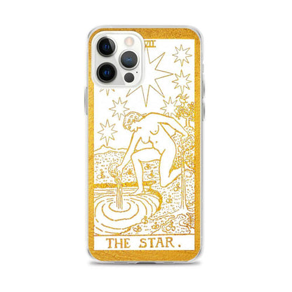 The Star -  Tarot Card iPhone Case (Golden / White) - Image #27