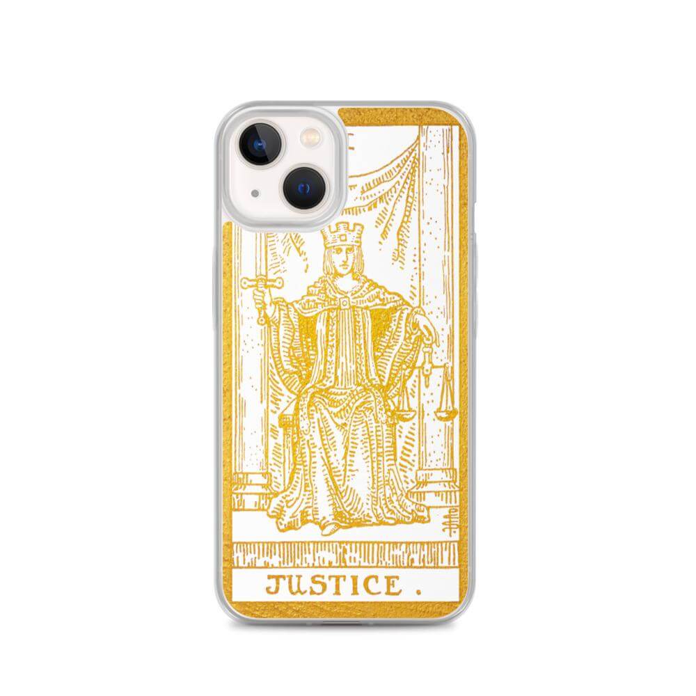 Justice - Tarot Card iPhone Case (Golden / White) - Image #20