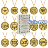 Load image into Gallery viewer, Gold Pendant Necklace With Seals Of The 72 Spirits In The Lesser Key of Solomon (Sigils 49-60) | Apollo Tarot Jewelry Shop