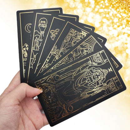 Gold Foil Tarot Cards Deck With English Guidebook In Premium Acrylic Gift Box