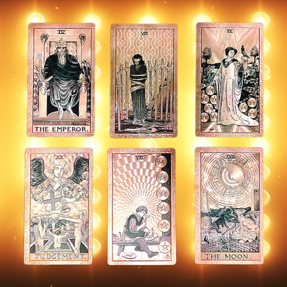 Gold Foil Tarot Cards Deck With English Guidebook In Premium Acrylic Gift Box | RWS-Inspired Plastic Card Oracle Divination Set | Apollo Tarot Shop