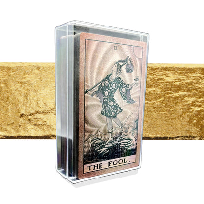 Gold Foil Tarot Cards Deck With English Guidebook In Premium Acrylic Gift Box | RWS-Inspired Plastic Card Oracle Divination Set | Apollo Tarot Shop