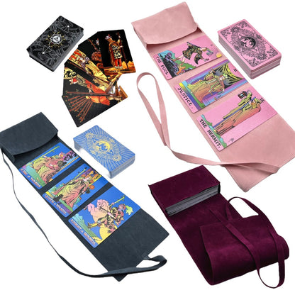 Tarot Deck | RWS-Inspired Plastic Cards Colored In Pink, Blue, Or Black + Cloth Storage Bag + English Guidebook| Premium Divination Witch Gift Set | Apollo Tarot Shop