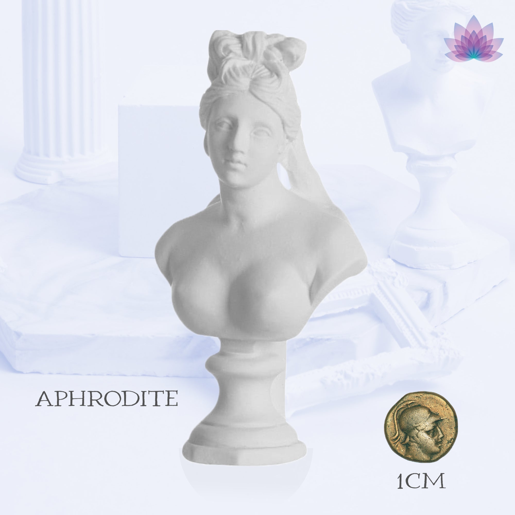 Small Greek Mythology Resin Bust Statues Of Gods And Goddesses Apollo, Athena, Aphrodite, Hermes & Ares | Deity Worship Altar Statue For Pagan Witchcraft Rituals | Drawing Practice Sculpture Props | Apollo Tarot Shop