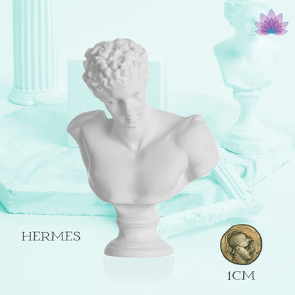 Small Greek Mythology Resin Bust Statues Of Gods And Goddesses Apollo, Athena, Aphrodite, Hermes & Ares | Deity Worship Altar Statue For Pagan Witchcraft Rituals | Drawing Practice Sculpture Props | Apollo Tarot Shop