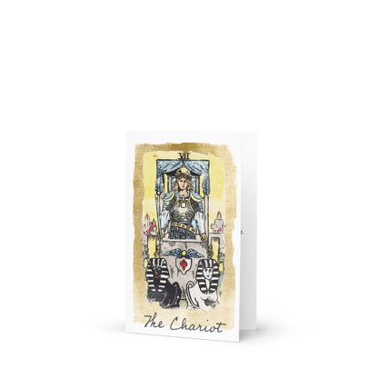 Greeting Card Of The Chariot Tarot Card For Encouraging And Support