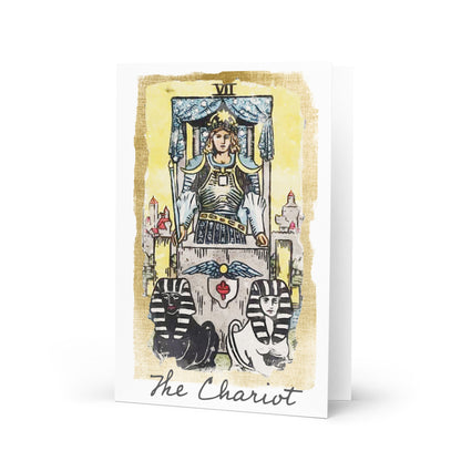 Greeting Card Of The Chariot Tarot Card For Encouraging And Support