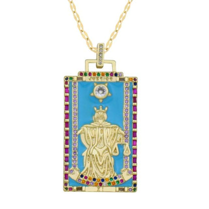 Tarot Necklace | Enamel Major Arcana Card Pendant | Apollo Tarot