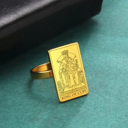 Gold Tarot Ring | Suit Of Cups Rider-Waite-Smith Cards