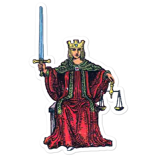 Laptop Sticker Of The Justice Card