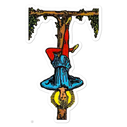 Laptop Sticker Of The Hanged Man | Apollo Tarot