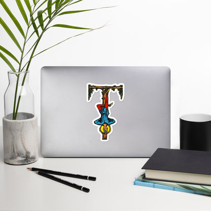 Laptop Sticker Of The Hanged Man | Apollo Tarot