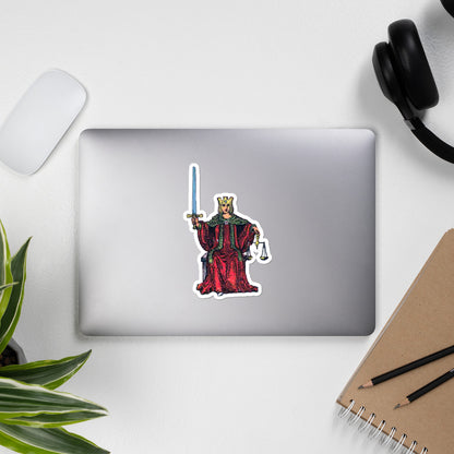 Laptop Sticker Of The Justice Card | Apollo Tarot