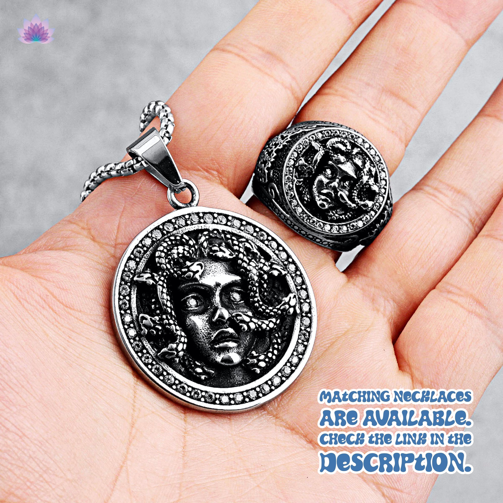 Medusa Ring | Greek Mythology Gorgon Protection Amulet | Gorgoneion Pagan Worship Jewelry | Gorgo Witchy Accessory | Apollo Tarot Shop