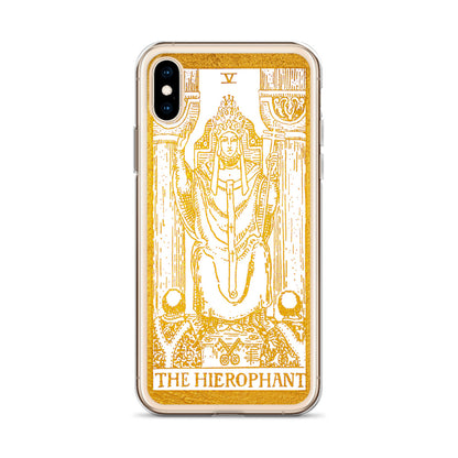 The Hierophant Golden Iphone Case - Apollo Tarot