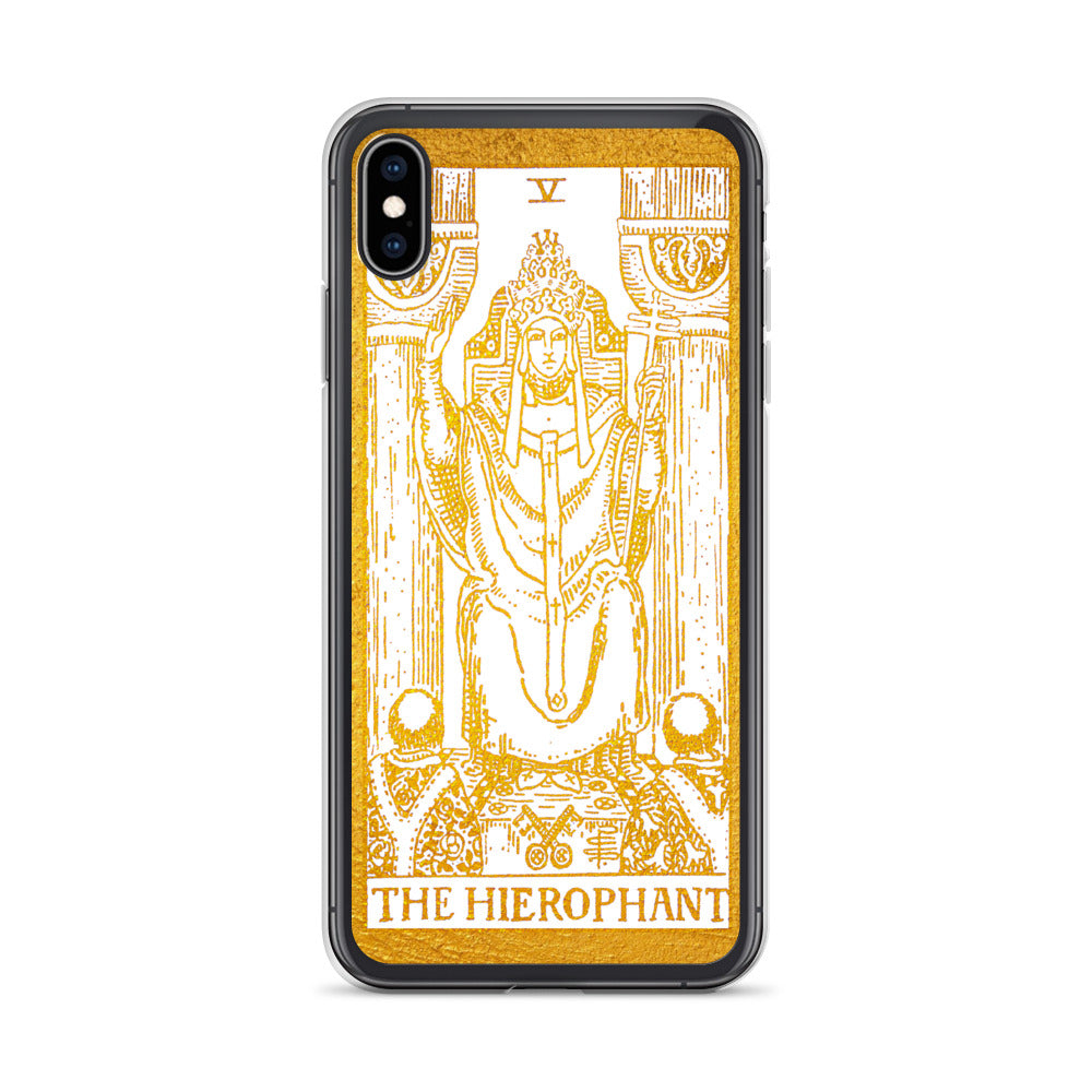 The Hierophant Golden Iphone Case - Apollo Tarot