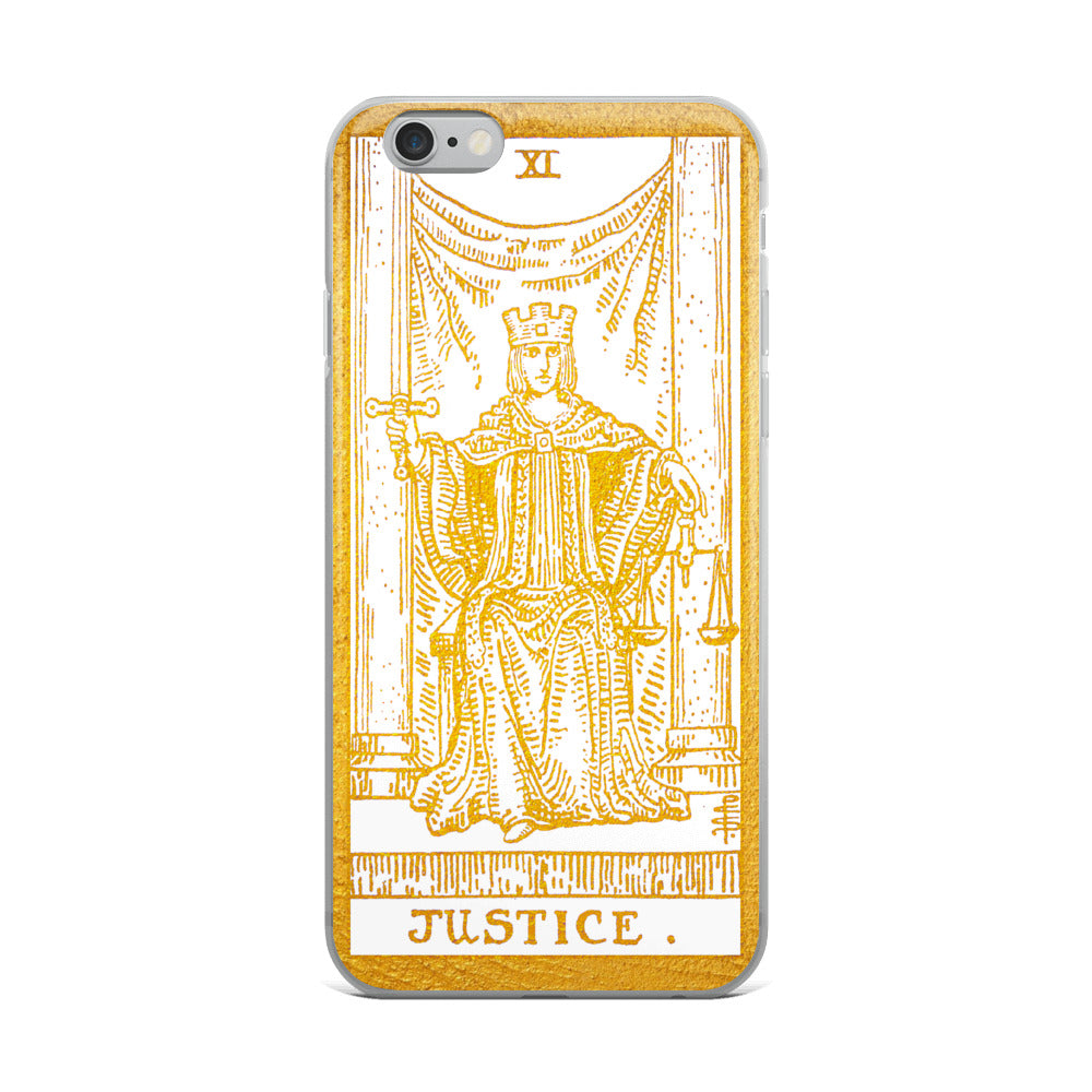 Justice Golden iPhone Case - Apollo Tarot