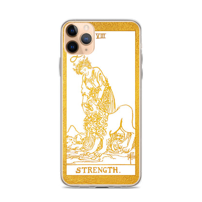 Strength Golden iPhone Case - Apollo Tarot