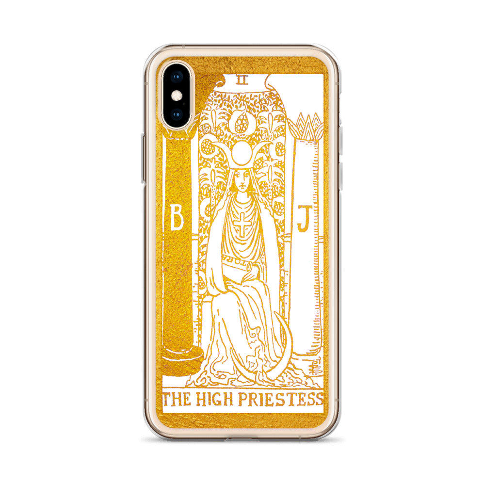 The High Priestess Golden Iphone Case - Apollo Tarot