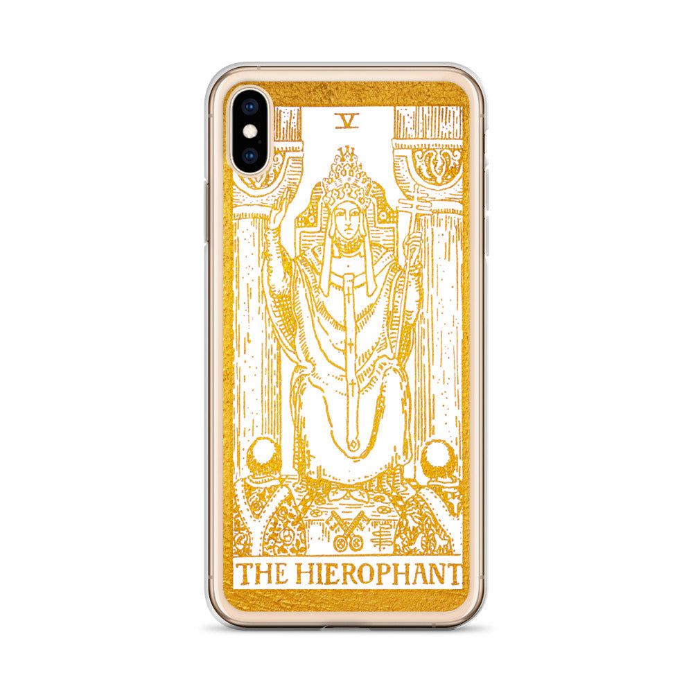 The Hierophant Golden Iphone Case - Apollo Tarot
