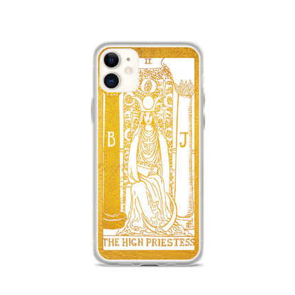 The High Priestess Golden Iphone Case - Apollo Tarot