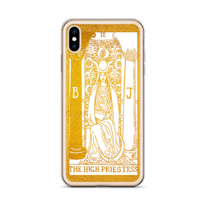 The High Priestess Golden Iphone Case - Apollo Tarot